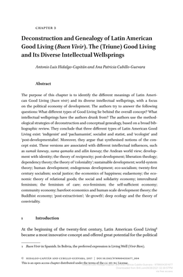 Deconstruction and Genealogy of Latin American Good Living (Buen Vivir)