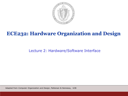 ECE232: Hardware Organization and Design