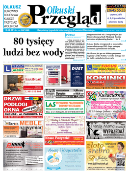 80 Tysięcy Ludzi Bez Wody