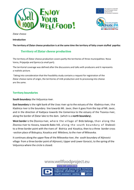 Territory of Zlatar Cheese Production Territory Boundaries