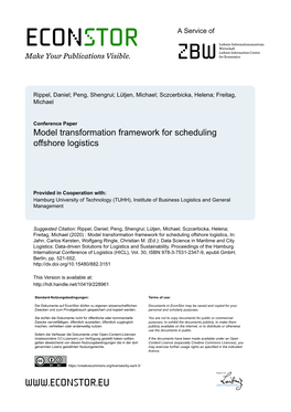 Model Transformation Framework for Scheduling Offshore Logistics