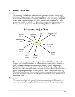 Distance to Major Cities