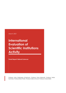 International Evaluation of Scientific Institutions Activity