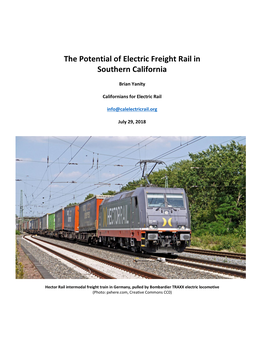 The Potential of Electric Freight Rail in Southern California