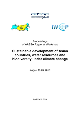 Sustainable Development of Asian Countries, Water Resources and Biodiversity Under Climate Change