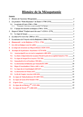 Histoire De La Mesopotamie