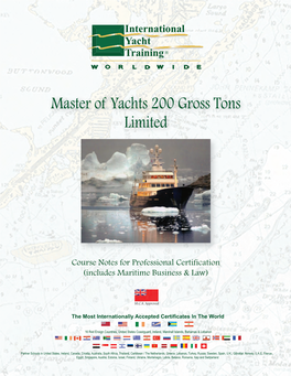 Master of Yachts 200 Gross Tons Limited