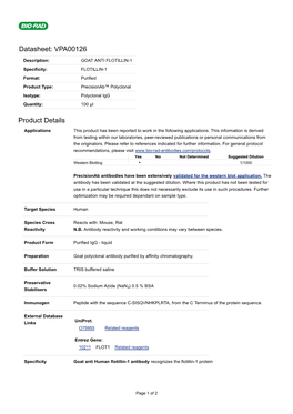 Datasheet: VPA00126 Product Details