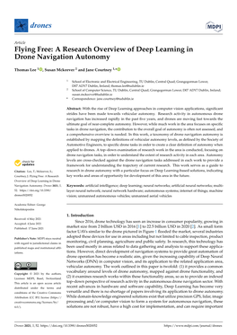 A Research Overview of Deep Learning in Drone Navigation Autonomy