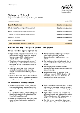 Gateacre School Hedgefield Road, Gateacre, Liverpool, Merseyside L25 2RW
