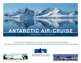 Antarctic Air-Cruise February 1-10, 2016