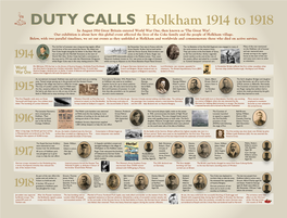 Duty Calls: Holkham 1914 to 1918