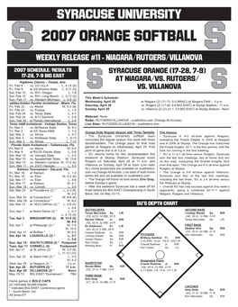 2007 Orange Softball