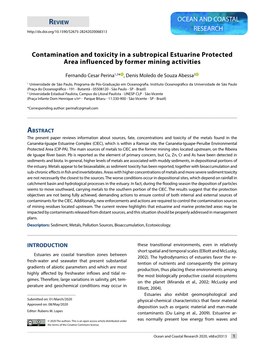 Contamination and Toxicity in a Subtropical Estuarine Protected Area Influenced by Former Mining Activities