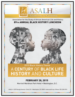 89Th Annual Black History Luncheon February 28, 2015