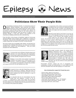 Epilepsy News – Spring 2012