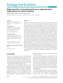 Major Benefits of Guarding Behavior in Subsocial Bees