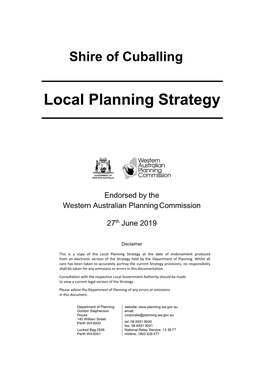 Local Planning Strategy