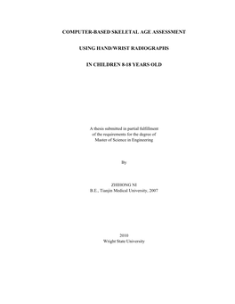 Computer-Based Skeletal Age Assessment Using Hand