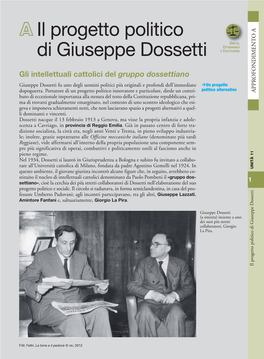 Il Progetto Politico Di Giuseppe Dossetti