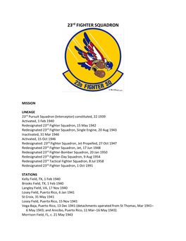 23Rd FIGHTER SQUADRON