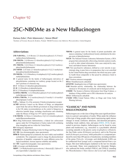 25C-Nbome As a New Hallucinogen