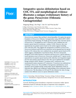 Integrative Species Delimitation Based on COI, ITS, and Morphological