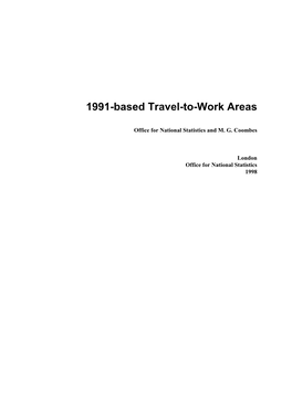 1991-Based Travel-To-Work Areas