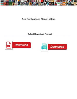 Acs Publications Nano Letters