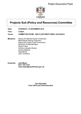 Projects Sub (Policy and Resources) Committee