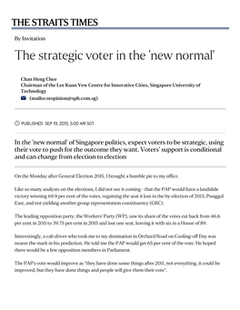 The Strategic Voter in the 'New Normal'