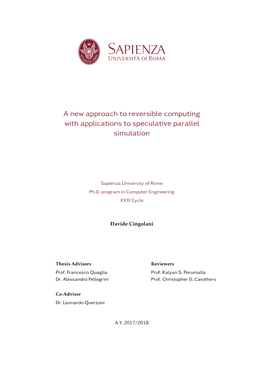 A New Approach to Reversible Computing with Applications to Speculative Parallel Simulation