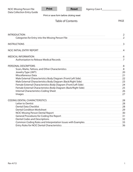 Table of Contents PAGE