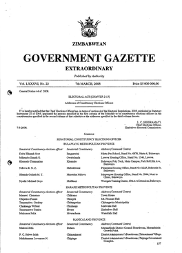 Government Gazette Extraordinary