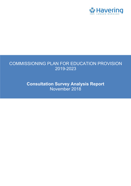 Commissioning Plan for Education Provision 2019-2023