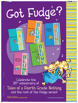 Judyblume FUDGE Posterƒ.Indd 1 2/20/07 9:34:45 PM Judy Blume’S Fudge Books Projects & Activities Discussion Questions * Using a Map of Manhattan, Locate: 1