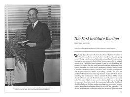 The First Institute Teacher