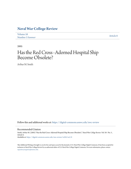 Has the Red Cross–Adorned Hospital Ship Become Obsolete? Arthur M
