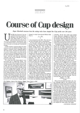 Course of Cup Design