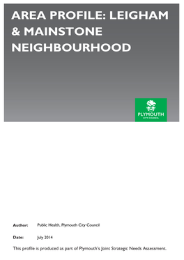 Leigham and Mainstone Neighbourhood Profile