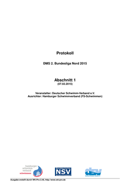 Protokoll Abschnitt 1