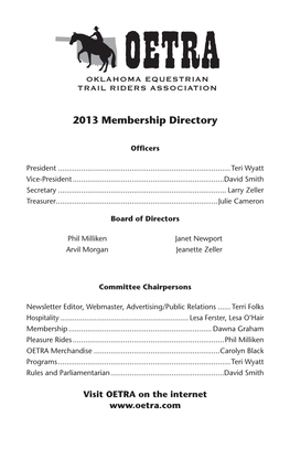 2013 Membership Directory