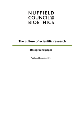 NUFFIELD COUNCIL on BIOETHICS Council (06) 01