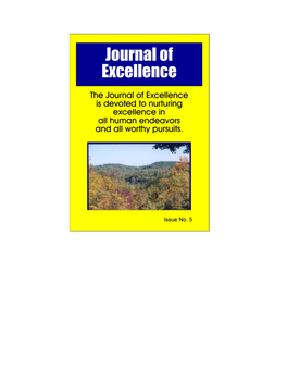 Journal of Excellence Issue 5