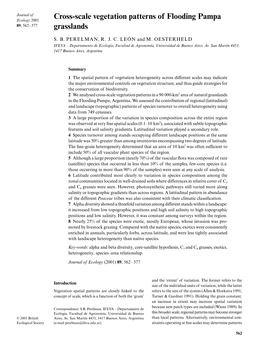 Cross-Scale Vegetation Patterns of Flooding Pampa Grasslands