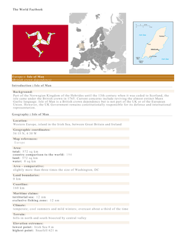 The World Factbook Europe :: Isle of Man (British Crown Dependency