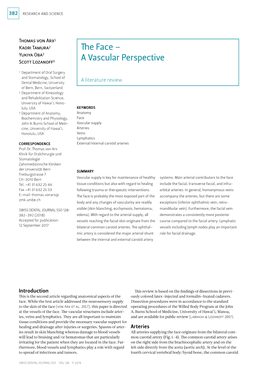 The Face – Yukiya Oba2 Scott Lozanoff3 a Vascular Perspective