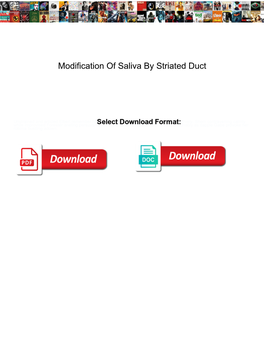 Modification of Saliva by Striated Duct