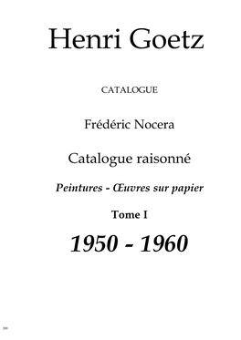 Catalogue Raisonné