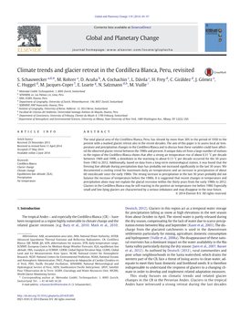 Climate Trends and Glacier Retreat in the Cordillera Blanca, Peru, Revisited